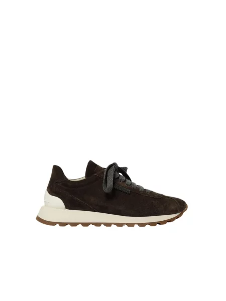 Sneakersy Brunello Cucinelli zamszowe czarne
