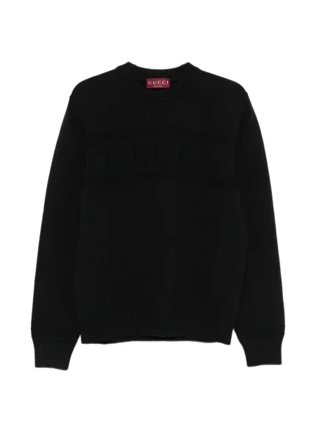 Pulover Gucci cu decolteu rotund negru