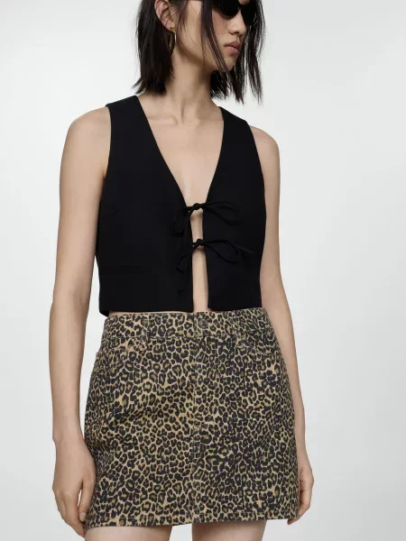 MANGO Спідниця міні коричневий