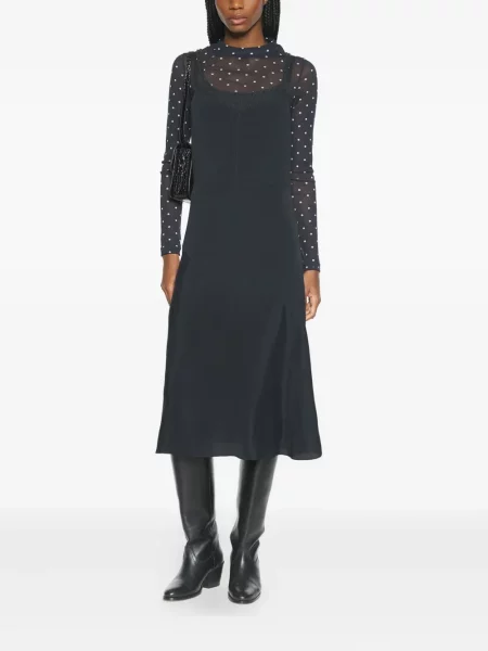Rochie midi Maison Kitsune până la genunchi de costum negru