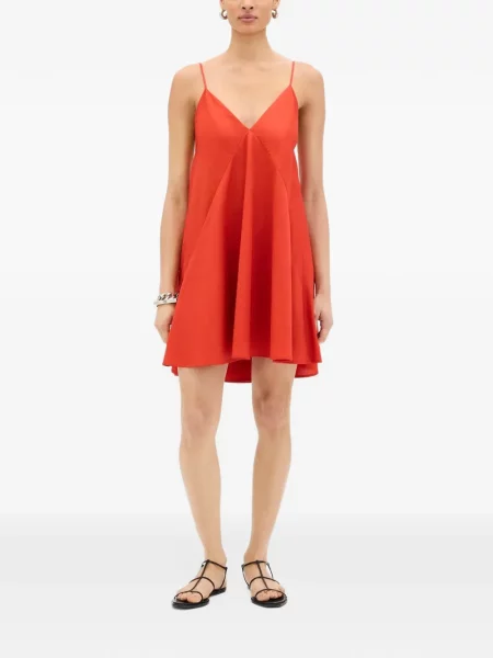 Rochie mini Another Tomorrow în linie A roșu
