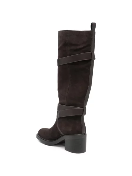 Botine Liu Jo din piele de căprioară cu cataramă maro