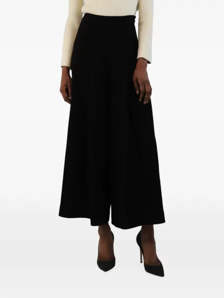 Pantaloni culottes Emilia Wickstead din crep negru