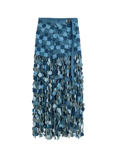 Desigual Fustă bleumarin / denim albastru