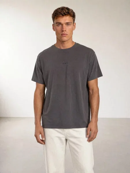 ARMIE Tričko The Alex Logo T-shirt Dark Grey tmavosivá sivá