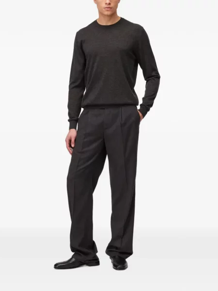 Pantaloni Retori de mătase cu cordon gri