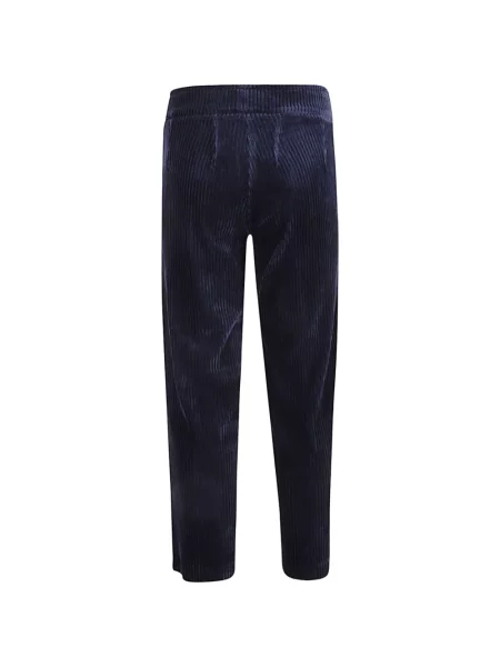 Pantaloni Avenue Montaigne de catifea cord albastru