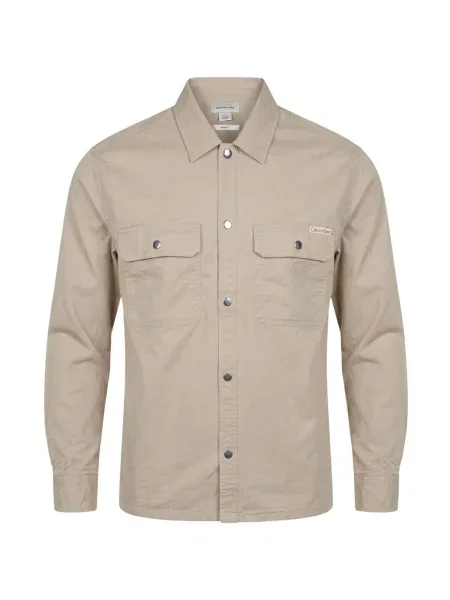 Džínová košile Calvin Klein béžový