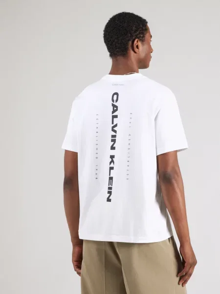 Calvin Klein Jeans Tričko olivová / čierna biela