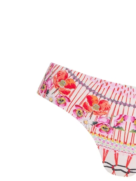Bikini Temperley London cu model floral cu imagine roz