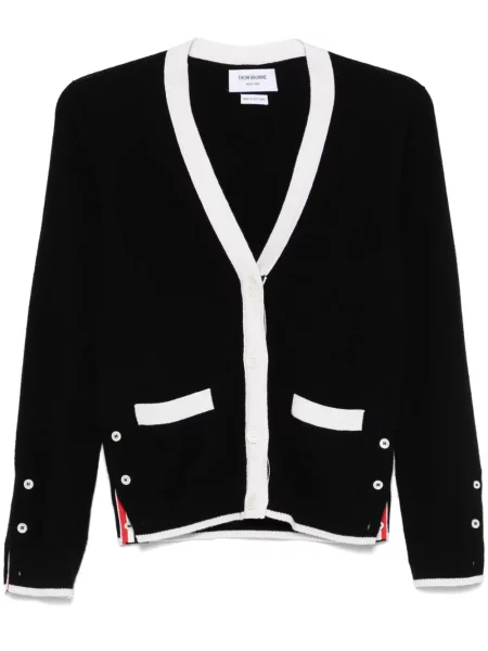Cardigan Thom Browne din cașmir negru