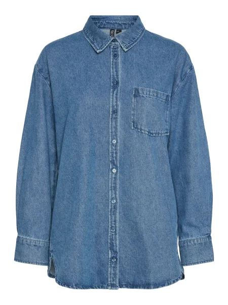 PIECES Bluza PCMaisie moder denim modra