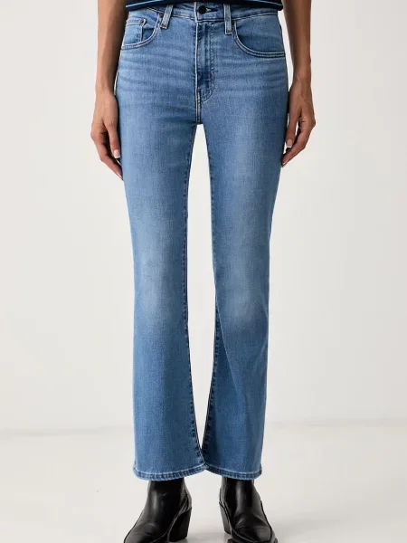 Levi's blugi bootcut pentru femei HIGH RISE BOOTCUT albastru
