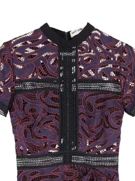 Rochie mini Self-portrait scurtă de costum violet