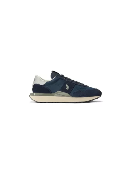 Sneakersy Polo Ralph Lauren skórzane niebieskie