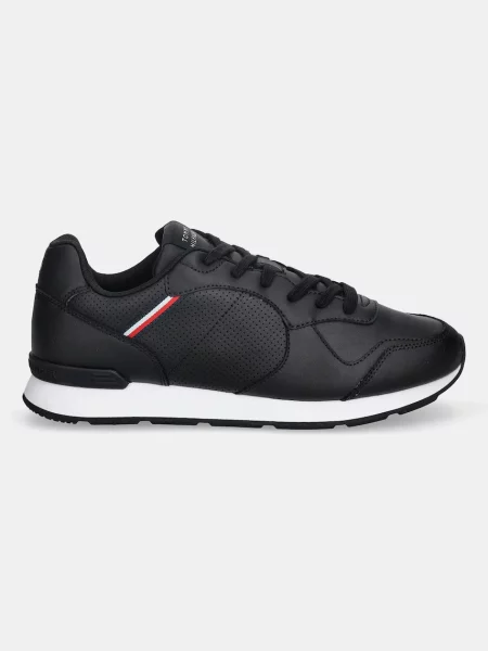 Tommy Hilfiger sneakers din piele RUNNER ICON LEATHER negru