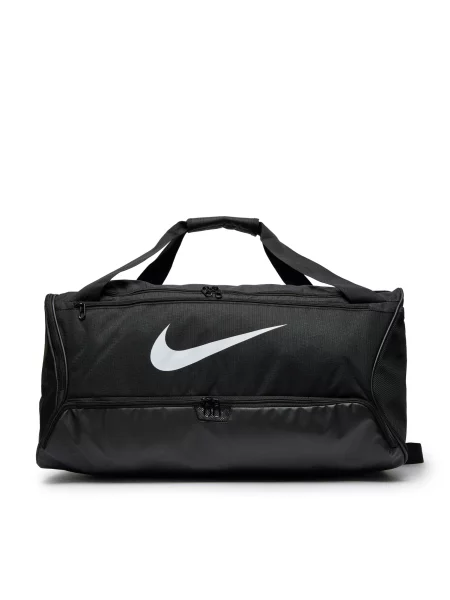 NIKE Sportinis krepšys Brasilia / balta juoda