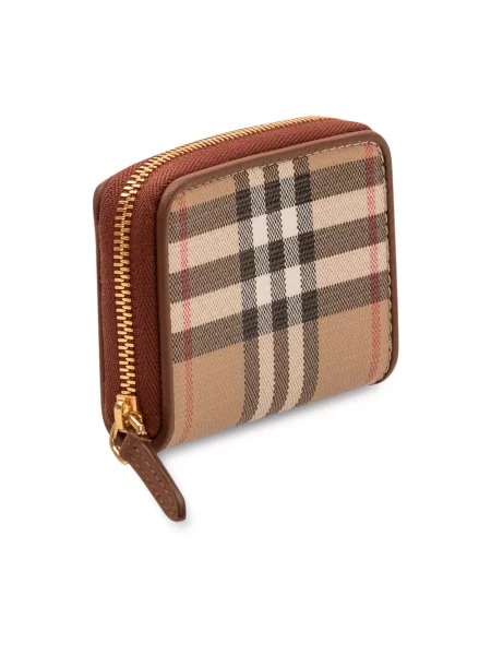 Portfel Burberry w kratę beżowy