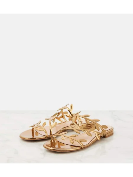 Кожени сандали Gianvito Rossi златисто
