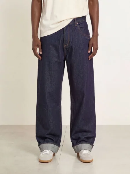 Blkvis Jeansy Selvedge O Regularnym Kroju blau niebieskie