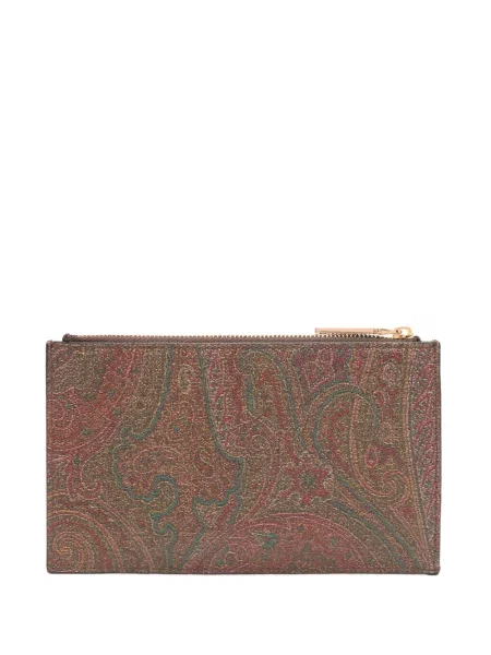 Piniginė Etro su paisley raštu ruda