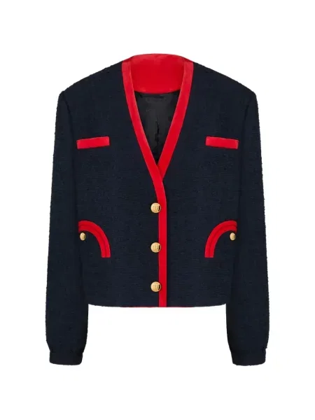 Bolero Blazé Milano de catifea albastru