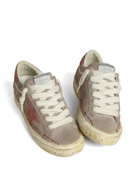 Szarvasbőr viaszos sneaker Golden Goose szürke