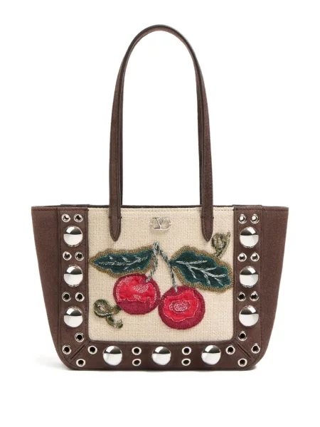 Mały shopperka Valentino Garavani brązowa