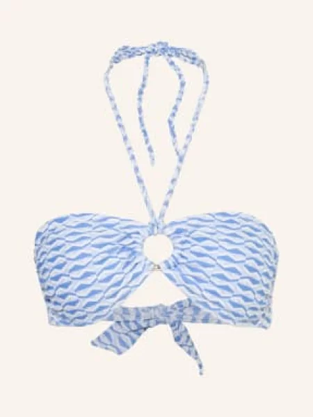 Heidi Klein Bandeau Bikiny Tinos tmavě modrá bílá
