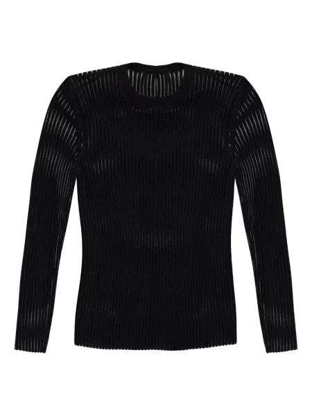 Długi top Helmut Lang prążkowany czarny