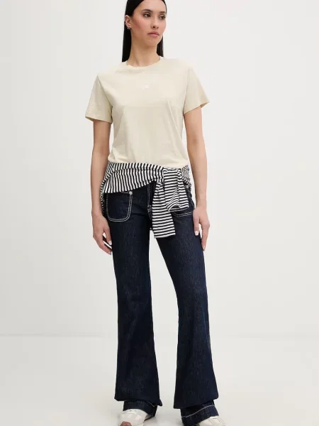 The North Face crop top bombažen ESSENTIAL bež