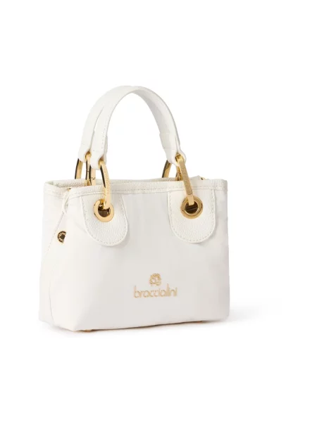 Torebka Braccialini pikowana biała