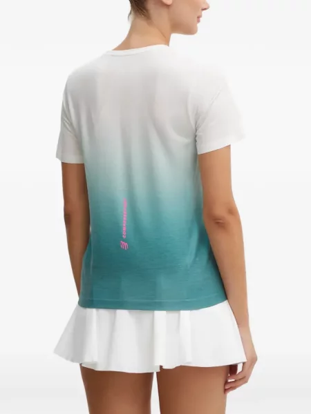 Tricou Compressport cu gradient alb
