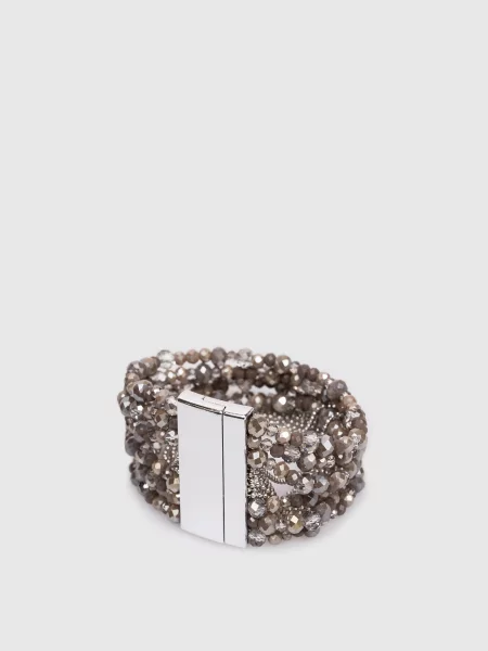 Браслет Peserico с бисером коричневый