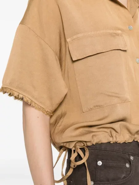 Koszula Dixie z frędzli brązowa