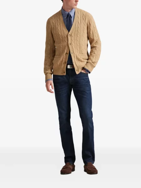 Ριγέ δερμάτινος κάλτσες Polo Ralph Lauren με κορδόνι μαύρο