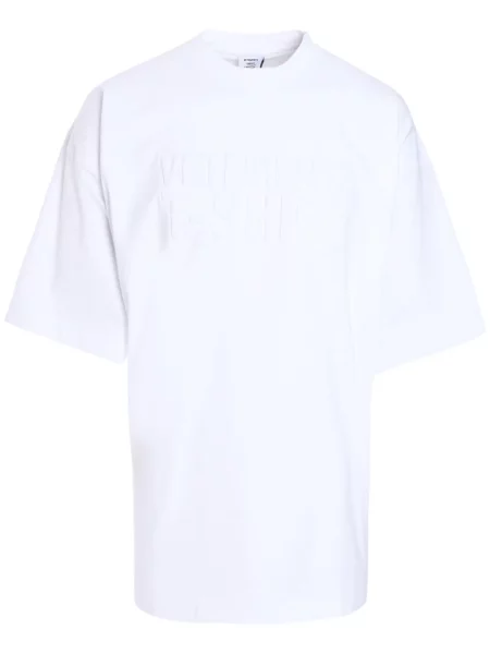 Tricou Vetements cu autograf alb