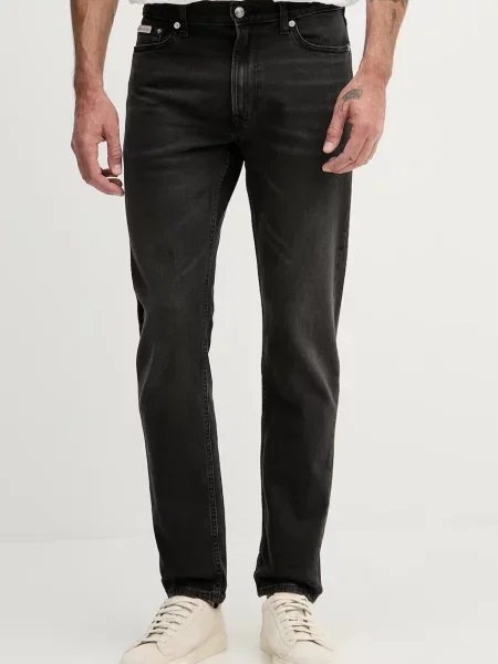 Calvin Klein Jeans blugi relaxed fit pentru bărbați negru