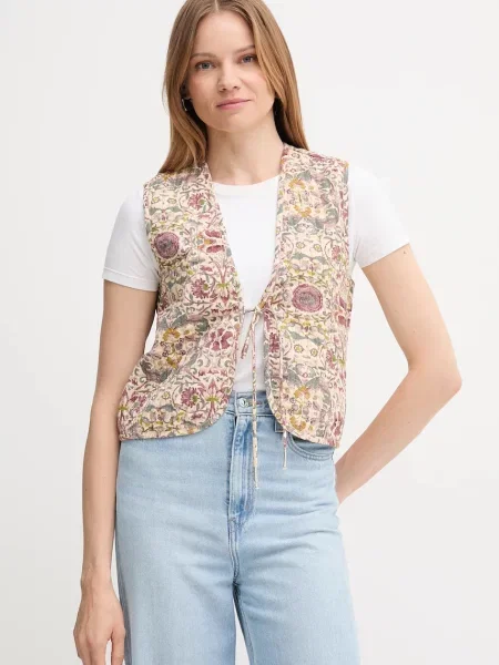 Hoss Intropia kamizelka jednorzędowa beżowy