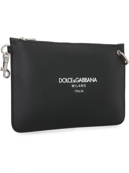 Torba crossbody Dolce And Gabbana skórzana czarna