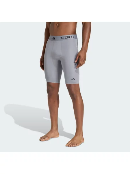 Krótkie kompresyjne legginsy treningowe TECHFIT szare
