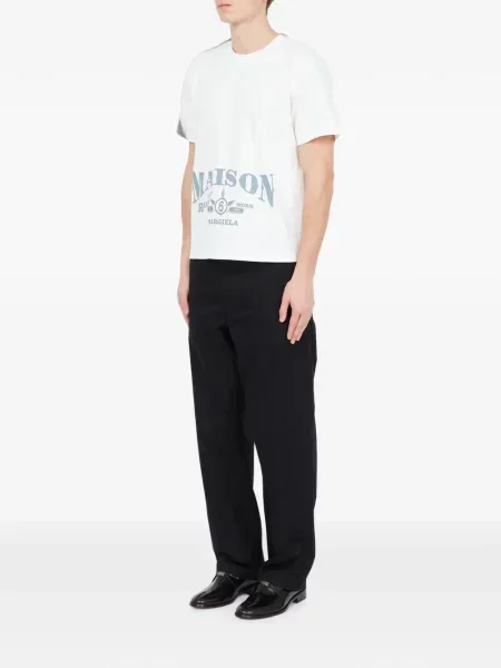 Тениска Mm6 Maison Margiela с принт бяло