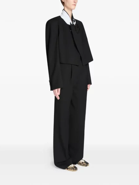 Pantaloni croiți Dries Van Noten negru