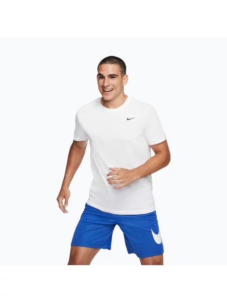 Tricou pentru bărbați Nike Dri-Fit smokey white/black alb