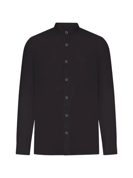 Gulerat cămașă 120% Lino de in negru