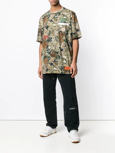 Тениска Heron Preston с принт зелено