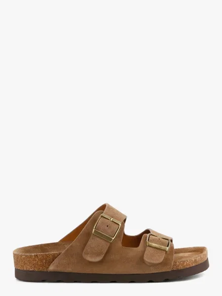 Замшеві Шльопанці LeBERDES коричневий