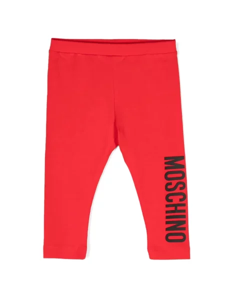 Legginsy dziecięce Moschino czerwone