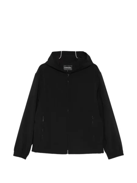 Geacă Emporio Armani cu glugă negru