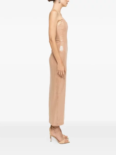 Rochie midi Nissa cu paiete fără bretele